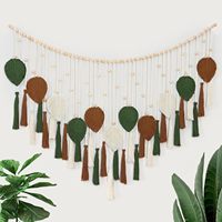 Tentures murales en macramé bohème tapisserie en feuille de coton avec glands Style Art déco et Boho nature morte décoration murale pour la maison