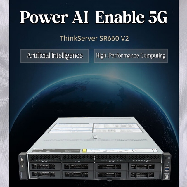 High-performance ThinkServer SR660 V2 Dual-Socket 2U Rack Server Host Virtualization Computing Platform AI Server