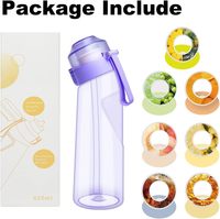 Bouteille créative et écologique au design innovant, parfumée aux fruits, sans sucre, sans calories, avec paille intégrée pour l'extérieur