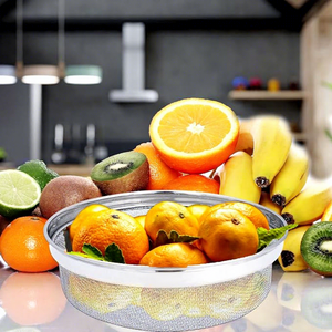Cesta de Frutas Transparente de Doble Capa, Colador, Escurridor, Bandeja de Drenaje para Cocina - Product Image 1