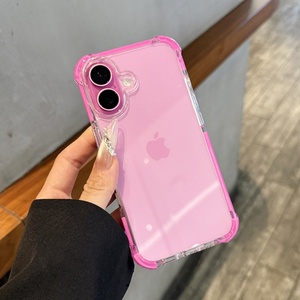 Luxury Tpu <b>Pc</b> Clear Transparent Mobile Phone case for iphone 16 Plus 15 14 Pro,for iphone 17 Pro Max case Antishock Corner - Product Image 4
