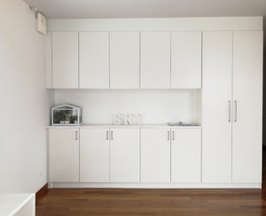 Modern Classic Complete Ready-Made Kitchen Cabinets Lacquer Acrylic Door Panel Faucet Hinge Drawer Marble Backsplash Countertop - Product Image 4