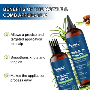 BUNEE aceite de sésamo barba crecimiento del cabello fortalecimiento aceite esencial de Romero 100% aceite de Romero orgánico puro para nutrir el cuero cabelludo - Product Image 4