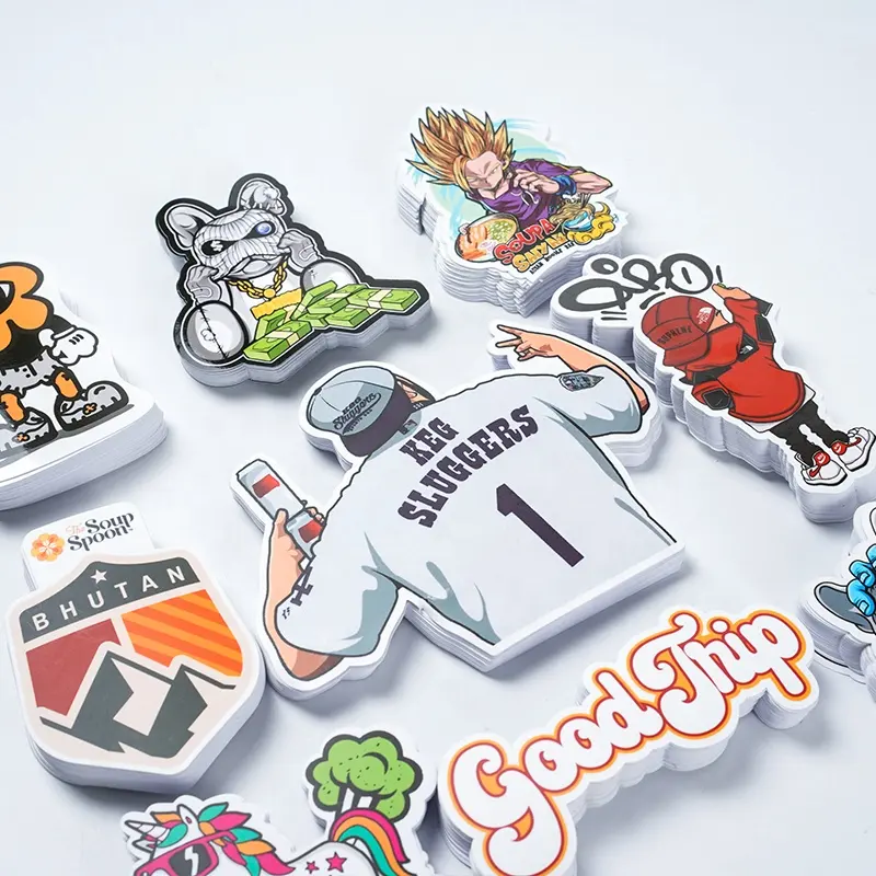 Custom printing personnalisable anime stickers journal die-cut vinyl laptop stickers graffiti stickers