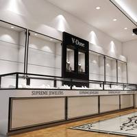 Meubles de présentation pour bijouterie sur mesure, vitrine murale en verre LED et comptoir de bijouterie pour boutique de bijoux