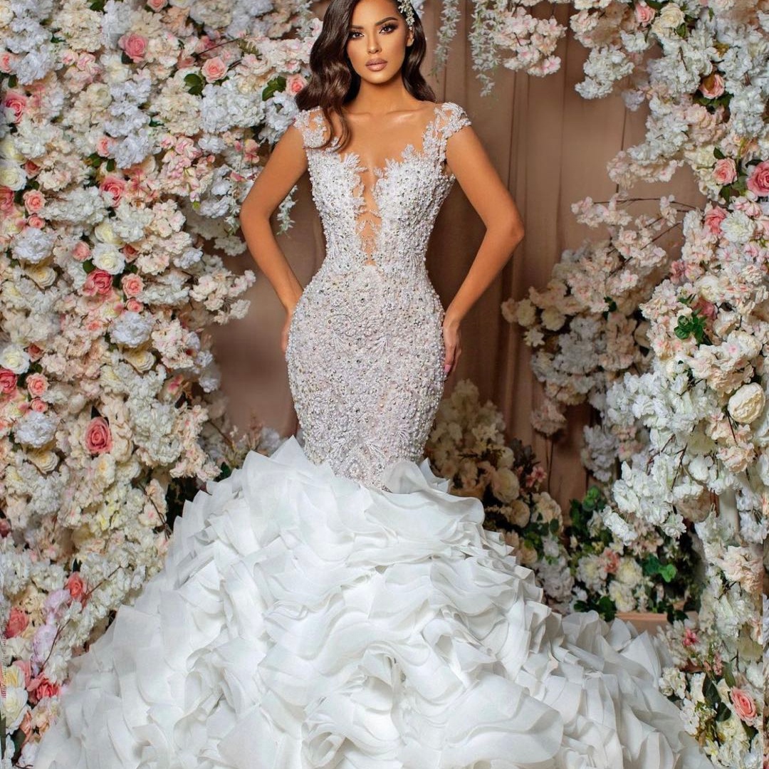 Новинка 2022 г., женское официальное роскошное свадебное платье с блестками и бусинами jancдекабря RSM67291