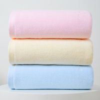 Couverture Bébé Éléphant Gaufré en Coton Doux, Motif Dessin Animé Adorable, Rose Pastel, Bleu, Jaune, pour Nouveau-né, Couverture d'Emmaillotage et de Berceau, Vente en Gros