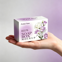 Boîte à savon portable en carton écologique personnalisée, imperméable, avec gaufrage à la feuille d'or, impression sérigraphique à paillettes, emballage en papier artistique