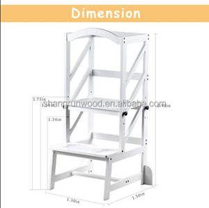 Taburete de cocina, torre de pie de madera para niños pequeños, torre de aprendizaje plegable de madera para niños pequeños - Product Image 6