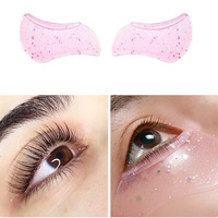 Coussinets en silicone fins réutilisables pour rehaussement de cils à la kératine, sans colle, avec paillettes, pour cils inférieurs et patchs oculaires