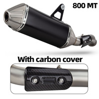 Pour ADV790 790ADV CFMOTO 800MT MT800 Moto d'aventure, kit d'échappement à enfiler avec silencieux et tube en acier inoxydable avec DB Killer