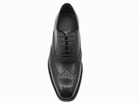Chaussures Richelieu en cuir véritable noir pour hommes, à lacets, bout rond, anti-odeur, décontractées, pour le bureau, les affaires, les soirées