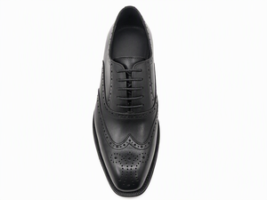 <b>Black</b> Genuine Leather Wingtip <b>Brogue</b> Oxfords for <b>Men</b> Lace Up Dress <b>Shoes</b> Round Toe Anti Odor Casual Office Career Business Party - Product Image 4