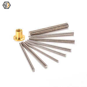 5mm 8mm 10mm 12mm acier doux/acier inoxydable vis sans fin métal bride écrou boule ACME vis sans fin <span class=keywords><strong>tige</strong></span> filetée - Product Image 2