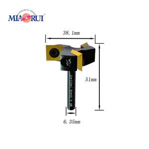 Miaorui 6.35*38.1 * 51L * 3T <span class=keywords><strong>doré</strong></span> t-rainurage fraise en bout grattage Tenon fraise Insert-Style SpoilBoard bois routeur Bits OEM - Product Image 2