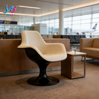 Fauteuil de relaxation moderne en fibre de verre sur mesure, durable et écologique, avec dossier ailé, pour chambre, hôtel, maison, bureau, salon