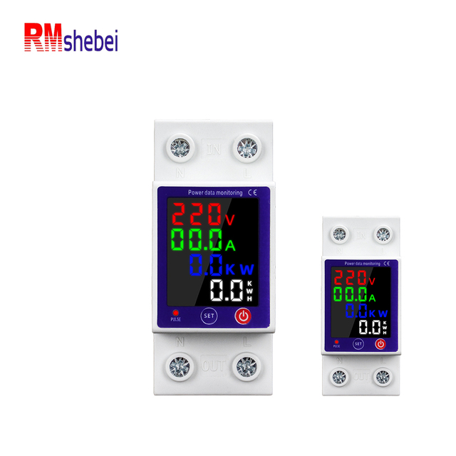 RMshebei 63A Automatic Reclosing Switch Miniature Circuit Breaker Home Use DIN Rail Prepayment Electricity Meter Smart