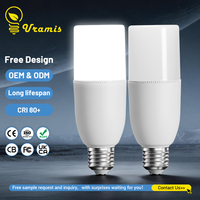 Ampoule LED en forme de bâton en aluminium+PC à haute luminosité B22/E27 5W/9W/12W/16W pour usage professionnel CRI 80 Garantie de 2 ans