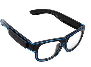 Light up EL tel Neon Rave gözlük Glow yanıp sönen LED güneş gözlüğü kostümleri cadılar bayramı partisi için - Product Image 3