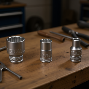 Clé à douille polygonale Fervi, série normale, 12 mm, 10 mm, 8 mm, jeu métrique - Product Image 3