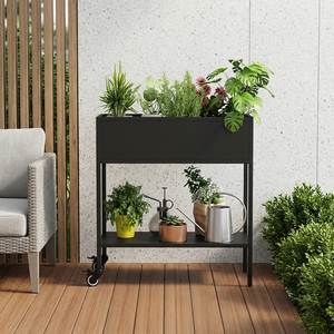 Soporte de Metal de Doble Capa para <span class=keywords><strong>Plantas</strong></span>, Estantería para Flores de Exterior, para Hogar, Sala de Estar, Balcón y Jardín - Product Image 1