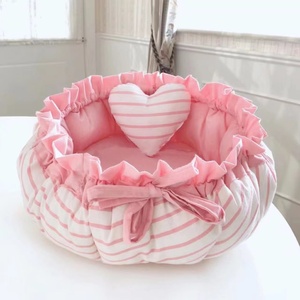 Cama de lujo para mascotas de princesa de alta gama con encaje Donut felpa mascota perro gato cama - Product Image 5