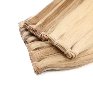 12A Grade Russian Hair Raw 100 Human Hair Double Drawn Flat Weft Remy Hair Extension Weft Vendors