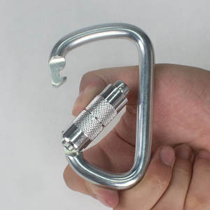 30KN स्टील Carabiners डी प्रकार जस्ती स्टील ऑटो ताला Carabiner हुक गिरावट के लिए गिरफ्तारी/कनेक्शन सुरक्षा बेल्ट - Product Image 6