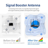 Antenne WiFi omnidirectionnelle externe pliable en caoutchouc 2.4G 5G 5.8G pour routeurs LANYA, etc.