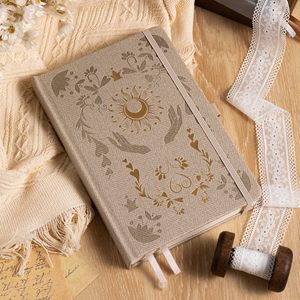 Cuaderno de Tapa Dura Personalizado en Tela y Cuero - Agenda Personalizada, Notas Adhesivas, Suministros para Scrapbooking con Impresión UV - Product Image 2