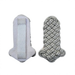 QUICK WAY INDUSTRIES - Platinas de Hombro Ceremoniales Personalizadas en Color Plata con Correa Individual - Product Image 4