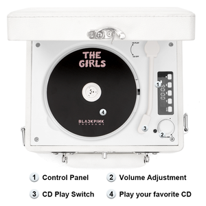 AUDMIC <span class=keywords><strong>CD</strong></span>-009 Blanc Grand Cadeau d'Anniversaire Haut-Parleur Bluetooth de Luxe pour Sommeil pour Ordinateur Extérieur et Téléphone Portable Lecteur <span class=keywords><strong>CD</strong></span> - Product Image 4