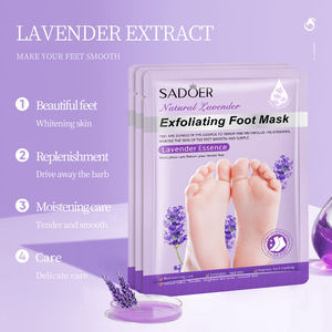 Masque <span class=keywords><strong>pour</strong></span> les <span class=keywords><strong>pieds</strong></span> SADOER au lait de chèvre, niacinamide, hydratant, exfoliant, lavande, en <span class=keywords><strong>sachet</strong></span> fin <span class=keywords><strong>pour</strong></span> femmes - Product Image 2