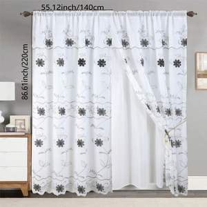 Cortina opaca de dormitorio con estampado, 2 uds., cortinas para ventana, ropa de cama de microfibra dorada, cortinas ODM/OEM - Product Image 2