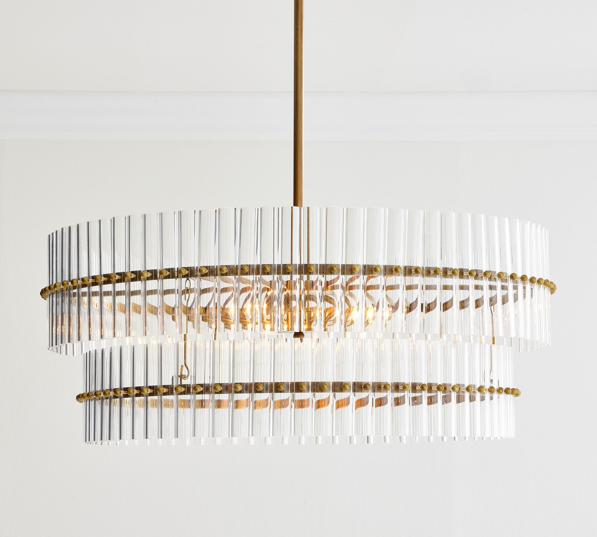 chandelier light luxury light iron crystal round chandelier