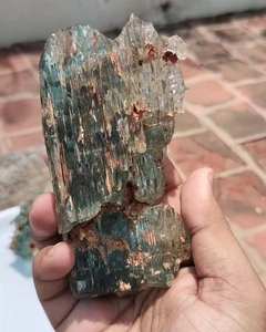 Pierre de cristal d'aigue-marine naturelle authentique polie pour la fabrication de bijoux, perles de pierres précieuses durables pour la création de colliers et de bracelets - Product Image 1