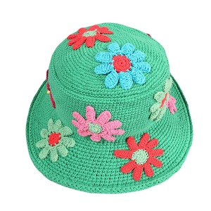 Hot bán Crochet xô Hat, Dệt Kim Mũ mùa hè, mềm mặt hàng đầy màu sắc Việt Nam Nhà cung cấp giá rẻ bán buôn - Product Image 4