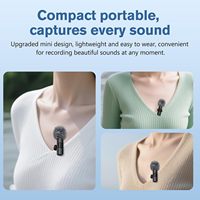 Micrófono Lavalier Inalámbrico Profesional para iPhone/iPad Android, Audio Nítido, Reducción de Ruido, Indicador de Batería