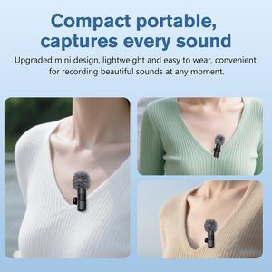 ไมโครโฟนไร้สาย<span class=keywords><strong>แบ</strong></span>บมืออาชีพสำหรับไอโฟน/ไอแพด แอนดรอยด์ เสียงคมชัด <span class=keywords><strong>ลด</strong></span>เสียงรบกวน พร้อมไฟแสดงสถานะ<span class=keywords><strong>แบ</strong></span><span class=keywords><strong>ต</strong></span>เตอรี่ - Product Image 2