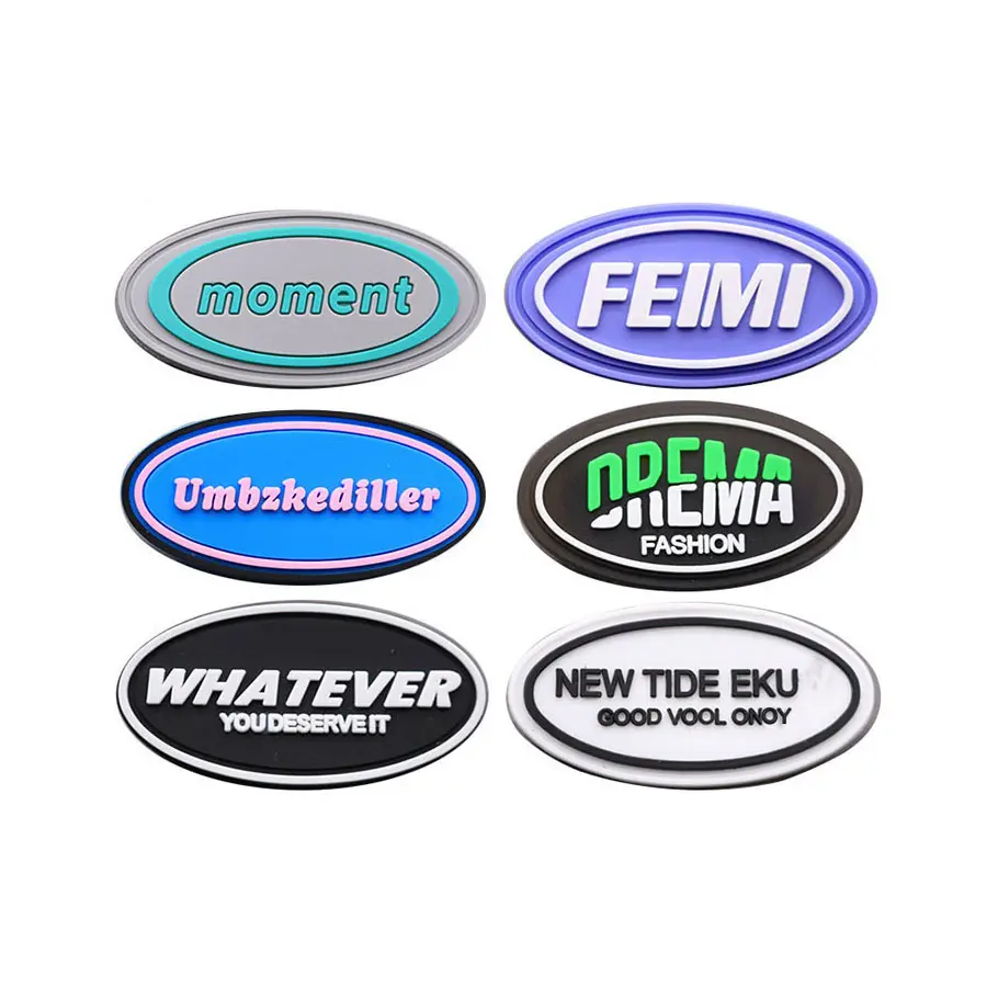 Eco-friendly Custom Logo Rubber Patch Silicone Patches