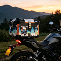 Boîte à bagages arrière pour moto de tourisme en alliage d'aluminium de haute qualité, boîte latérale étanche, verrouillable, universelle, pour le rangement quotidien