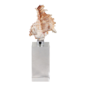 Scultura decorativa a forma di conchiglia su base di cristallo per decorazioni per la casa, statuetta per bagno, ufficio, soggiorno. - Product Image 4