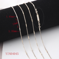 Chaîne à maillons et à barres personnalisée Chaîne câblée en argent sterling 925 avec barre tubulaire à motifs pour collier, bracelet et bijoux à bricoler soi-même