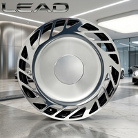 Rines de Aleación Forjados Personalizados LEAD de 17-24 Pulgadas, Dos Tonos, Negro Brillante Pulido, Plateado Cepillado, Tapa Flotante, para SUVs de Lujo, Nuevos, 5 Años de Garantía