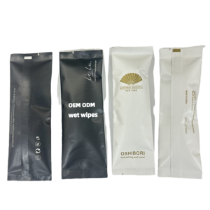 Lingettes humides désinfectantes pour les mains emballées sur mesure Serviette humide personnalisée pour le restaurant Lingettes nettoyantes emballées individuellement - Product Image 1