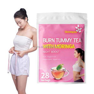 Private Label Abnehmen 28 Tage Moringa Leaf Slim Grüner Tee Gesunder Kräuter-Flachbauch-Detox-Bauch-Tee - Product Image 1