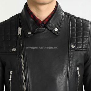 เสื้อแจ็คเก็ตมอเตอร์ไซค์หนังแกะแท้คุณภาพสูงทรงเข้ารูปสำหรับทุกเพศทุกวัย ระบายอากาศได้ดี ไซส์ใหญ่พิเศษ เหมาะสำหรับฤดูหนาว - Product Image 1