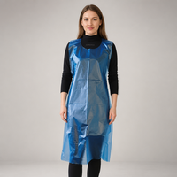 Tablier jetable surdimensionné en PE imperméable et résistant à l'huile, léger, pour le nettoyage domestique, la coloration des cheveux et les soins de beauté