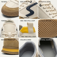 Chaussures de sport décontractées pour hommes en microfibre et maille, basses, à lacets, respirantes, légères, antidérapantes, confortables, OEM