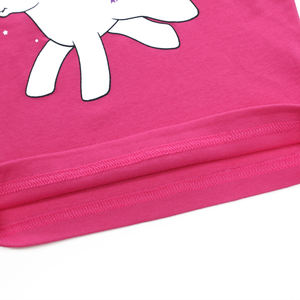 Korean Pink Low Rise Waist Knitted Cotton <strong>Pjs</strong> Size 10 Night Wear Sleepwear Shorts Sets Kids Tales Print <strong>Unicorn</strong> Pajama - Product Image 4